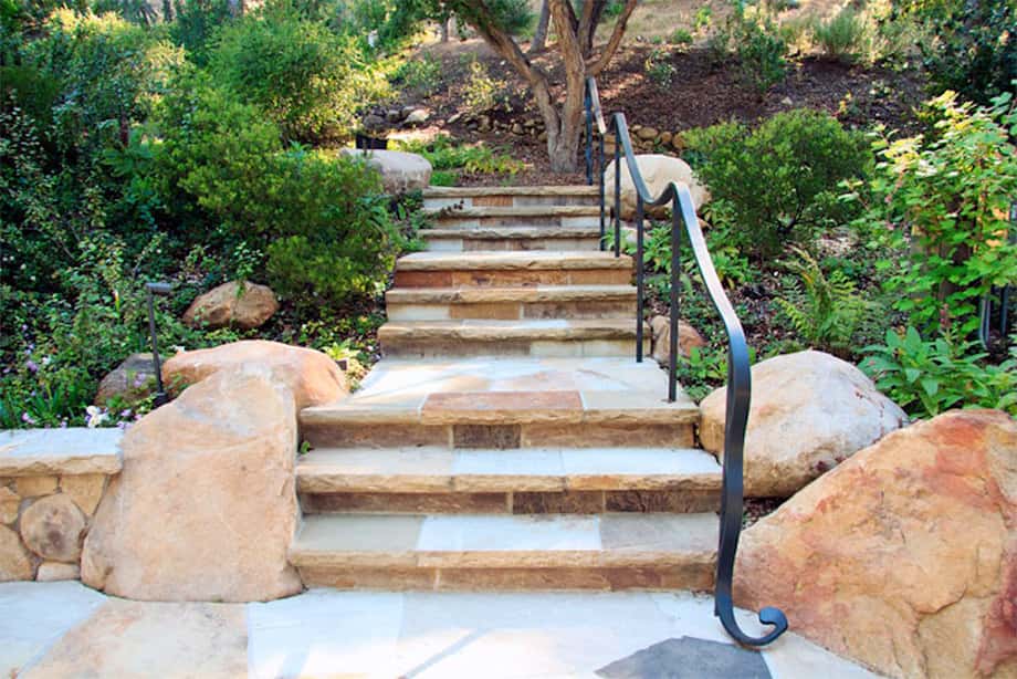 Santa Barbara County Bowl stairs landscaping